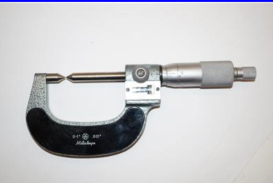 New Old Stock Mitutoyo 0-1" 60 Degree Point Digital Micrometer. 0.001" GRAD. Japan. 142-369