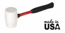 Brutus / NUPLA USA Made NON-MARKING White Rubber Assembly or Tile Mallet - Cardon Tools