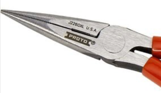 Proto USA Made 6" Needle Nose Pliers with Side cutter and  Grip. J226GXL - Cardon Tools