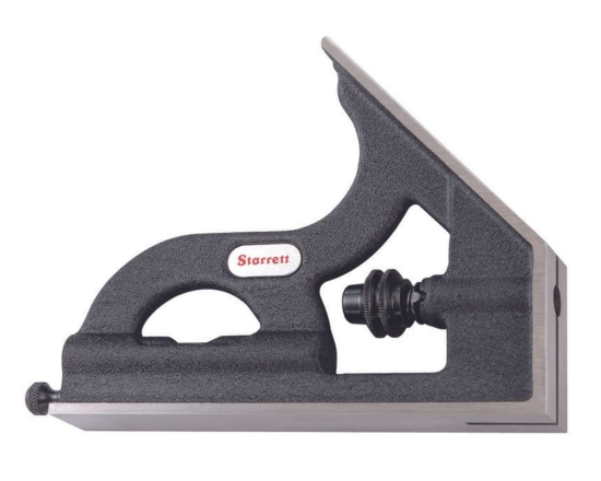 Starrett Square Head for 12"/300mm and Larger Combination Squares, Combination Sets, and Bevel Protractors - Black Wrinkle Finished, Cast Iron Steel.
