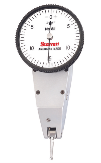 Starrett 811-5PZ Dial Test Indicator with Swivel Head .0005" Grad. USA Made