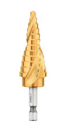 DeWALT DWA1786IR 3/16in - 7/8in IMPACT READY Titanium Nitride Coated Step Drill Bit - Cardon Tools