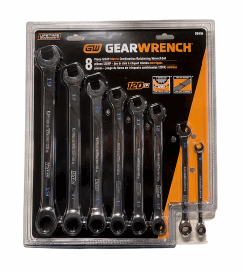 GEARWRENCH 86454 8pc 120XP METRIC XL Combination RATCHETING Wrench Set