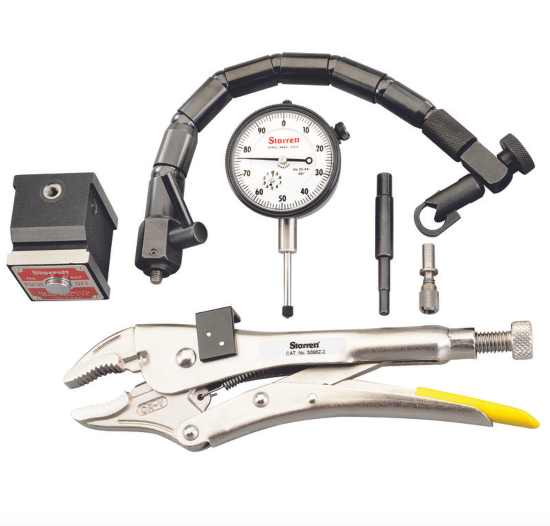 Starrett S898Z-2 Automotive Inspection Kit, 0 to 1" Indicator with Flex Mag Base and Clamp