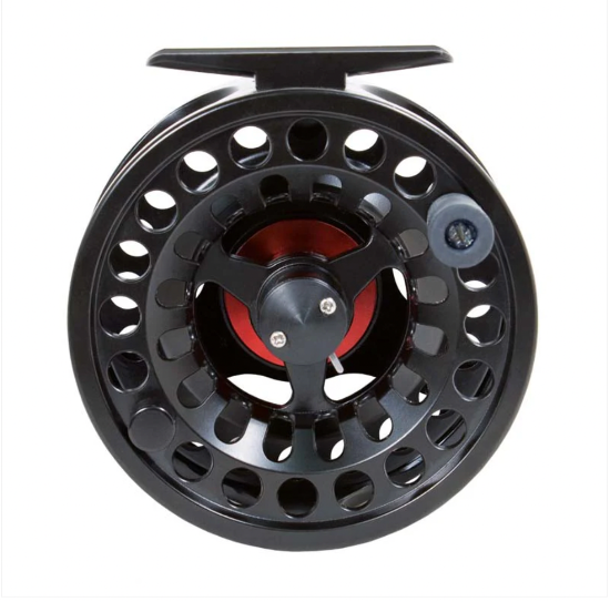 STREAMSIDE Symphony Black fishing reel on a white background