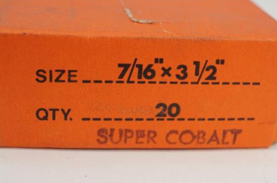 2 ETM made in Israel Super Cobalt HSS 7/16" x 3-1/2" Square Lathe Cutter Tool Bit