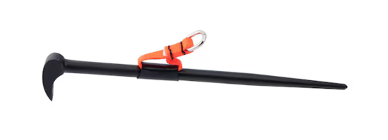 PROTO J2126-TT Tethered Aligning Pry Bar: Chisel End Tether Ready Rolling Head Pry Bar