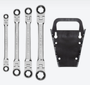 New Old Stock TEKTON 6pc Flex-Head RATCHETING Double Box End Wrench Set 5/16" - 3/4" 