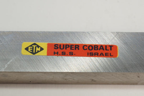 2  ETM Made in Israel Super Cobalt HSS 5/8" x 4-1/2" Square Lathe Cutter Tool Bit