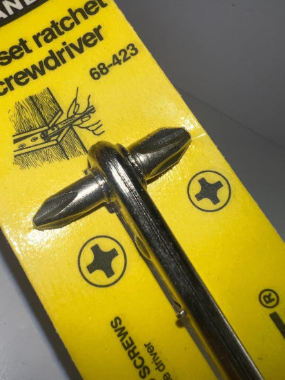 New Old Stock Stanley 1982 USA made YANKEE PHILLIPS offset Ratchet Screwdriver 68-423