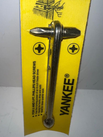 New Old Stock Stanley 1982 USA made YANKEE PHILLIPS offset Ratchet Screwdriver 68-423
