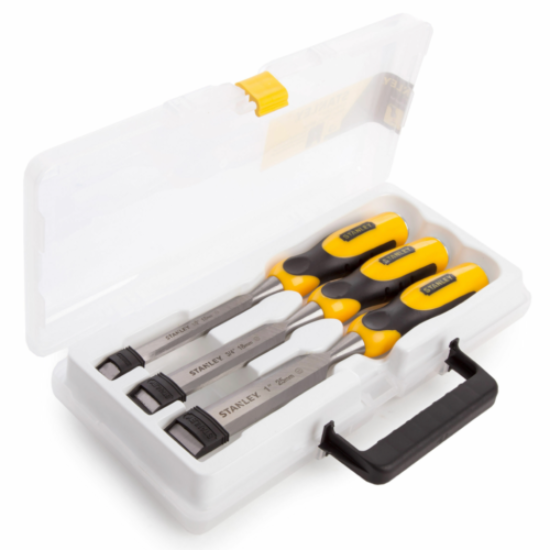 Stanley DYNAGRIP 1/2", 3/4", 1" Wood  Chisel Boxed Set Made in 2014