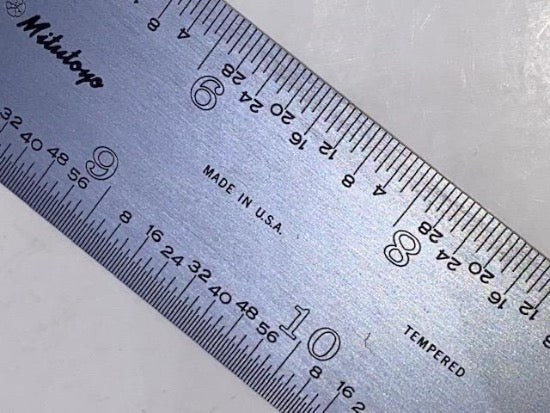 New Old Stock MITUTOYO made in USA 16R 18" RIGID Steel Rule Ruler 182-142 - Cardon Tools