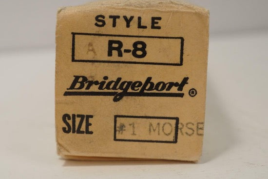 New Old Stock ORIGINAL Bridgeport USA Made R8 Collet to MT 1 Morse Taper  Adapter