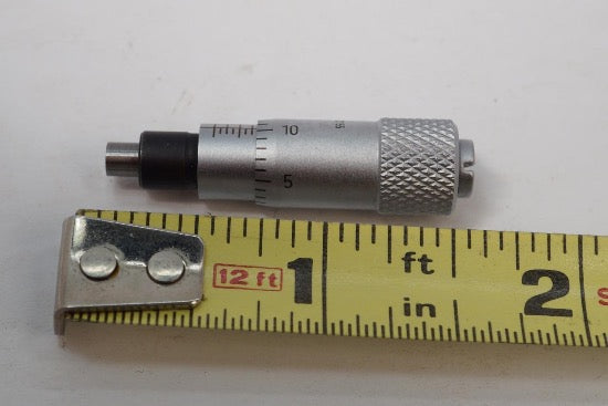 New Moore & Wright .25" Range Small Micrometer Head. Flat Face .001" Grad. 