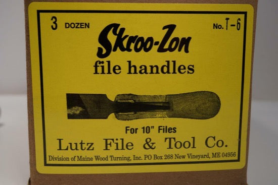                                            3 Lutz USA Made T-6 Skroo-Zon Birch Wood Premium File Handle for 10" Files