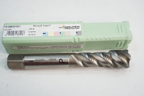 Walter Prototyp Paradur X-Pert P M18x1 Metric Fine HSS-E Machine Thread Tap