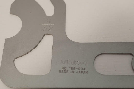 8pc Mitutoyo HARDENED Stainless Radius Gage Set. 9/32"-1/2". 186-904. Made in  Japan