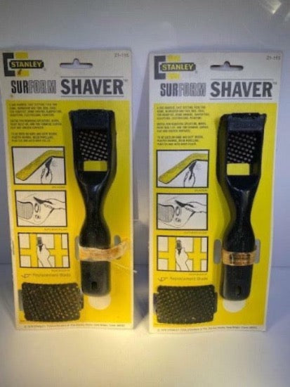 2 New OLD Stock Circa 1978 Stanley Surform  SHAVER PLUS & Extra Replacement Blades