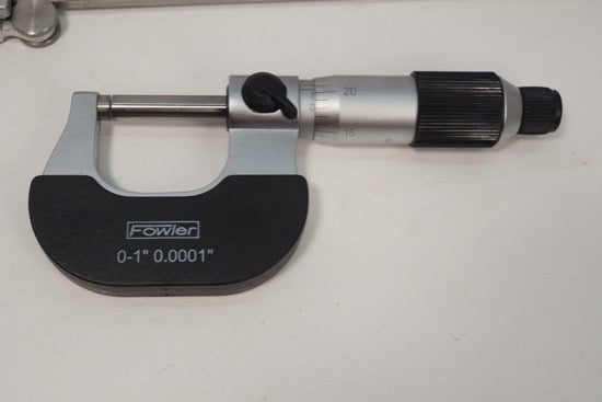 Fowler Micrometer & 6" Black Face Dial Caliper Measuring Set  52-229-710