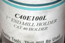 AMERICAN SUN USA Made  CAT 40  Long 1" End Mill HOLDER C40E100L - Cardon Tools