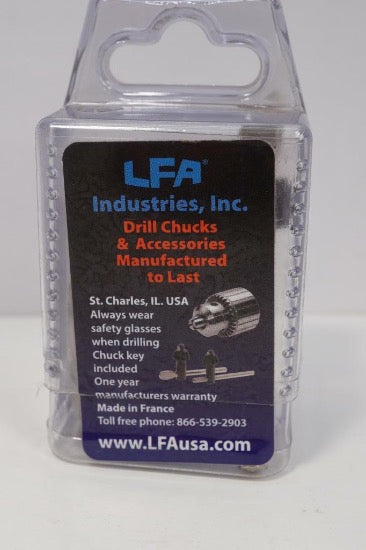 LFA made in France 0- 3/8" 0-10mm Cap. Drill Chuck. 42-13B. 1/2-20 Mount