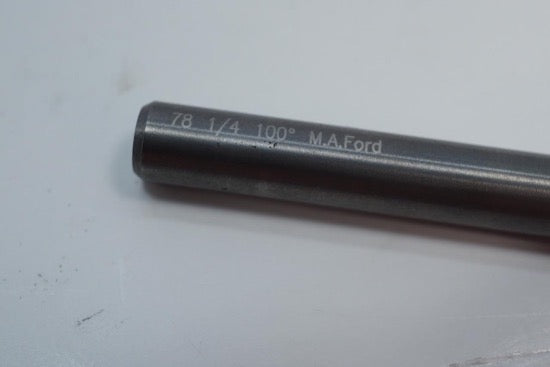 M.A. Ford USA Carbide 6 Flute Chatterless Countersink 1/4" x 100° Drill Bit