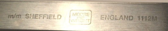 12" New Old Stock Moore & Wright UK machinist .05-.8mm FEELER GAUGE GAGE SET