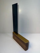 New Old Stock  Irwin MARPLES 6" Cabinetmakers Triple Pinned Brass and WALNUT Tri Square - Cardon Tools