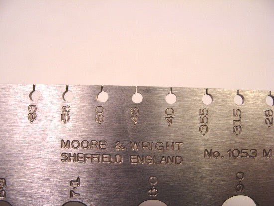 New Old Stock Moore & Wright UK 0.2-10.0mm machinist STANDARD WIRE GAUGE GAGE