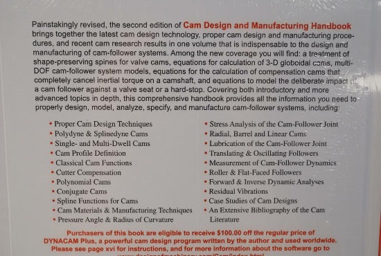 Cam Design and Manufacturing Handbook. Robert L. Norton. 2nd Ed Machinists Book