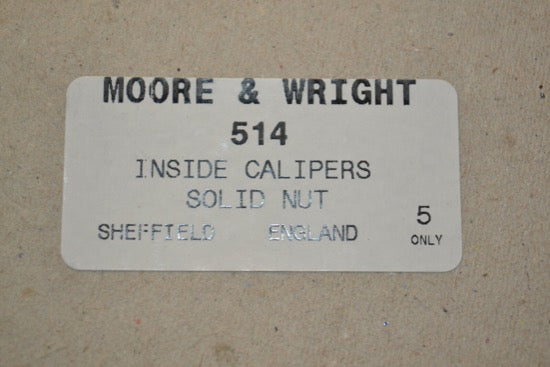 New Old Stock MOORE & WRIGHT UK 514 4" ( 100mm) INSIDE SPRING JOINT CALIPER Item