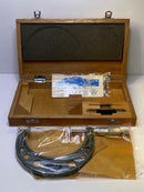 New Old Stock Mitutoyo 3-4" Disc Gear Tooth & Flange Micrometer. .001" Grad. 123-128 Japan - Cardon Tools