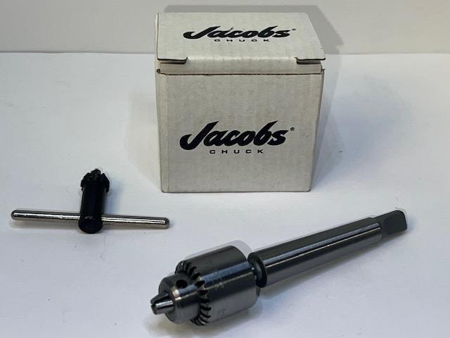 New No. 0 JACOBS 0-5/32" Cap. Precision Miniature Drill Chuck 1 MT  Shank + Key