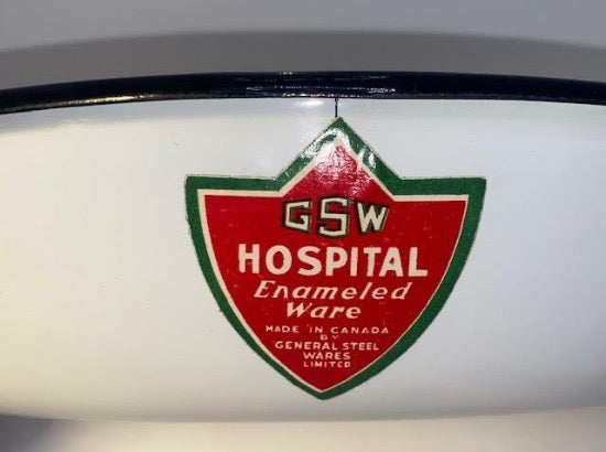 New Old Stock 1960's GSW Canada Hospital Enameled Ware 9.5" Enamel Kidney Dish Tray