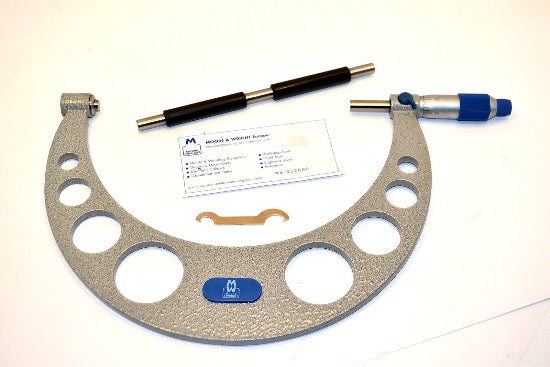 NEW MOORE & WRIGHT MW210-041 Micrometer 7-8" 0.0001", Carbide + Standard WL52.1