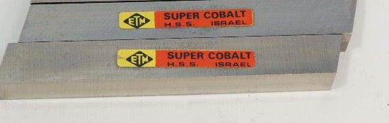 2 New ETM Israel Super Cobalt HSS 7/16" x 3-1/2" Square Lathe Cutter Tool Bit 