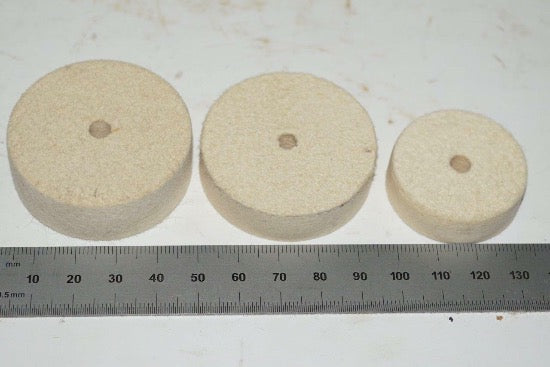 25 NEW Lukas GERMANY 45-15mm FELT BUFFING Wheels for Watchmakers UNIMAT Lathe A