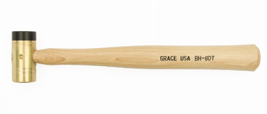 Grace USA 8 Oz Brass Hammer with Delrin Tip