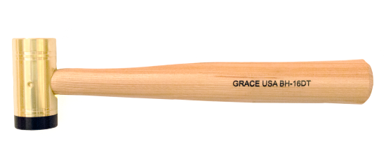 Grace USA 16 oz Brass Hammer with Delrin Tip