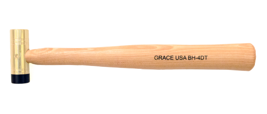 Grace USA 4 Ounce Brass Hammer with Delrin Tip