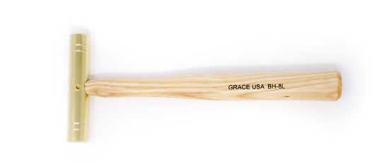 Grace USA 8 Ounce Long Brass Hammer