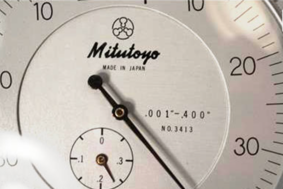 New Old Stock Mitutoyo Large Face .400" Range Dial Indicator .001" Grad LUG BACK + Lifting LEVER 3413