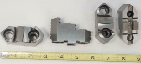 Set of 4 BISON Hard Top Jaws for 4 Jaw 6" / 6-1/4" Lathe Chuck