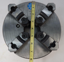 SCA  Sweden 8" STEEL 4-Jaw Precision Self Centering Lathe Chuck Plain Back 2pc Jaws - Cardon Tools