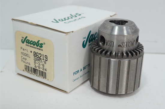 Original Jacobs USA Made Plain Bearing 3/8" Drill Chuck 3/8"-24 Mount 2BA3/8 